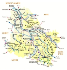 Carte de l'Yonne 89